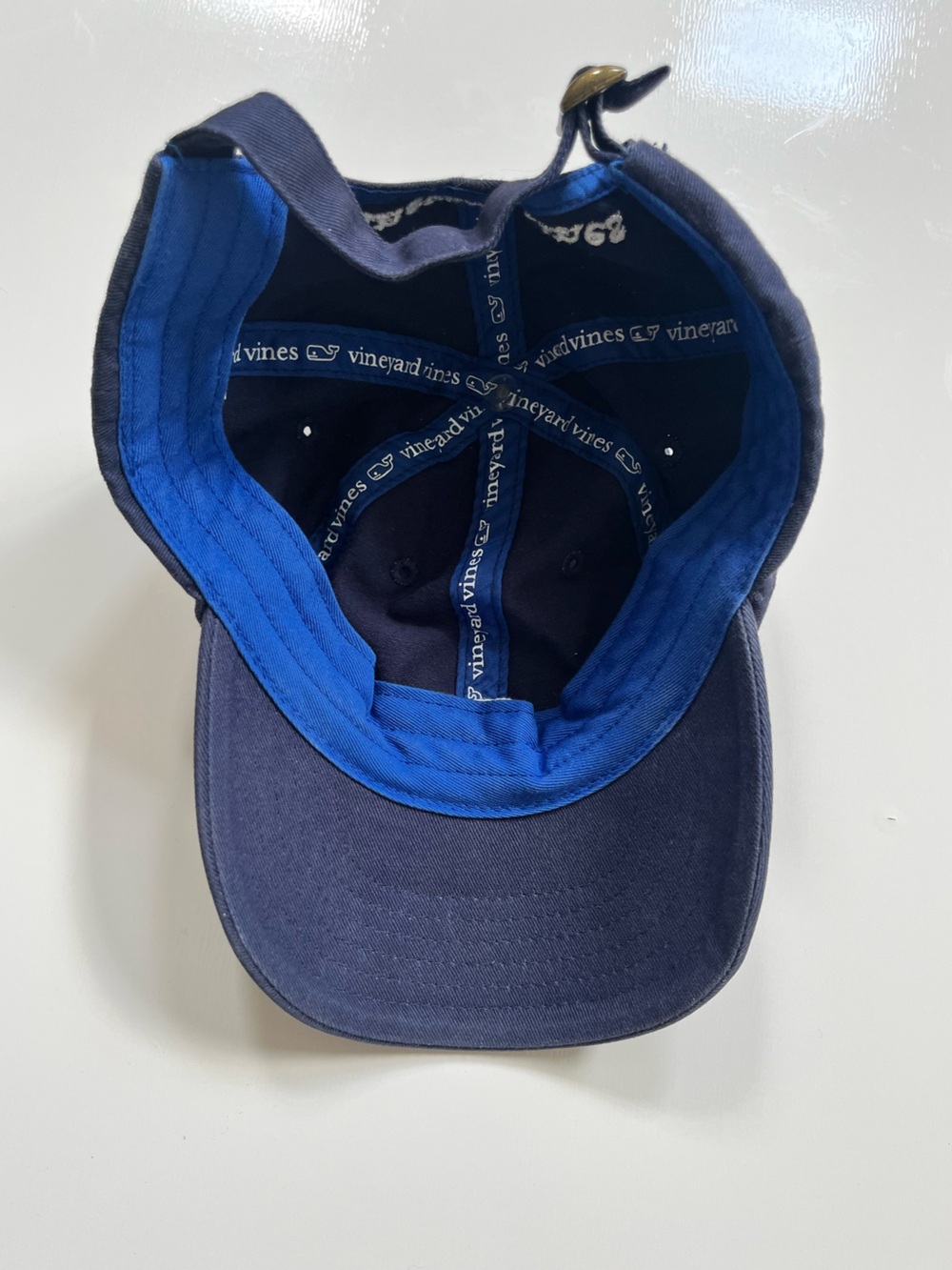 Vineyard Vines Navy Embroidered Whale Baseball Hat - Picture 4 of 4